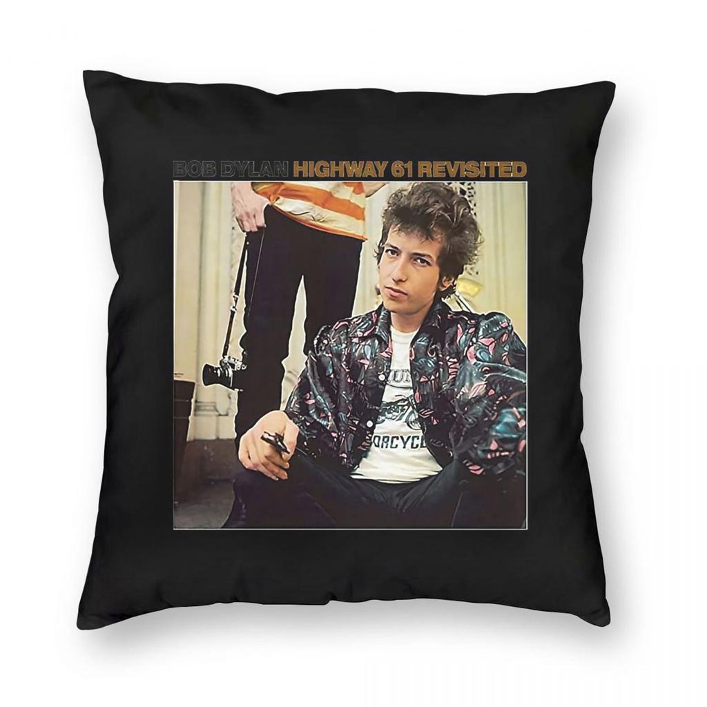 Bob Dylan Highway Revisited Square Pillowcase Polyester Linen Velvet Creative Zip Decor Room Cushion Case