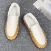 Winter Fashion Fisherman Keep Warm Plush Loafers New Men's Genuine Leather Espadrilles Shoes Male Walking Sneakers Footwears