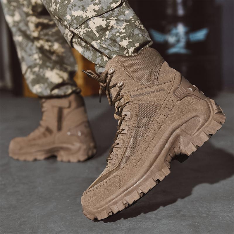 Fashion New large size men fashion outdoor boots outdoor sports leisure comfortable thick sole anti-slip wear-resistant men hiking boots