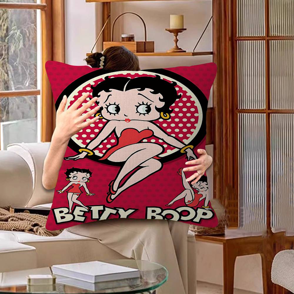 Pretty Cartoon BBetty Bboop Cushion Cover Inches Farmhouse Decor Home Throw Pillow Covers for Couch Decorations