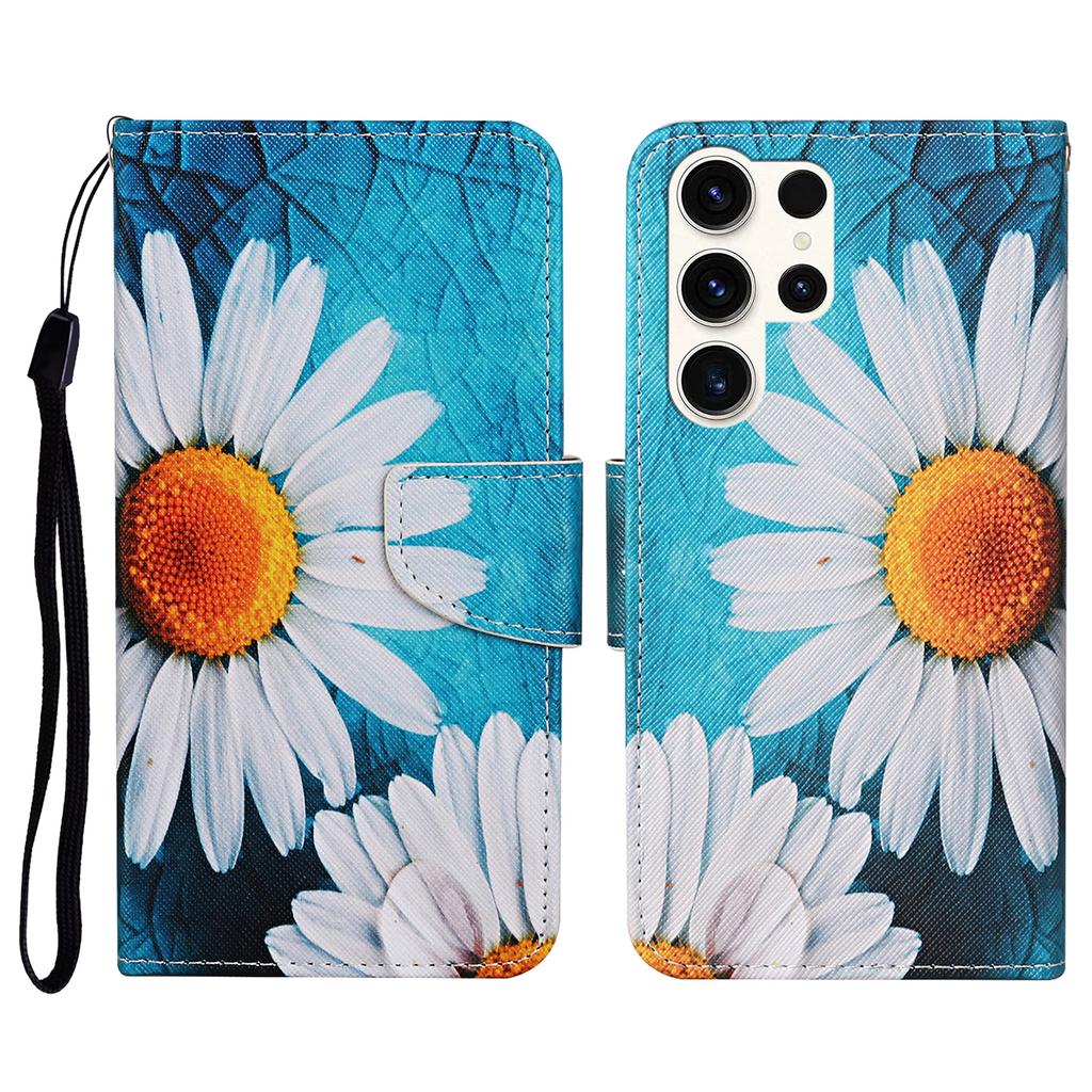 For Samsung Galaxy S25 Ultra Case Pattern Printing Protective Leather Folio Phone Cover