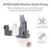 W10876600 Household Washing Machine Water Discharge Pump Universal Home Laundry Equipment Water Outlet Connecting Replacement Parts