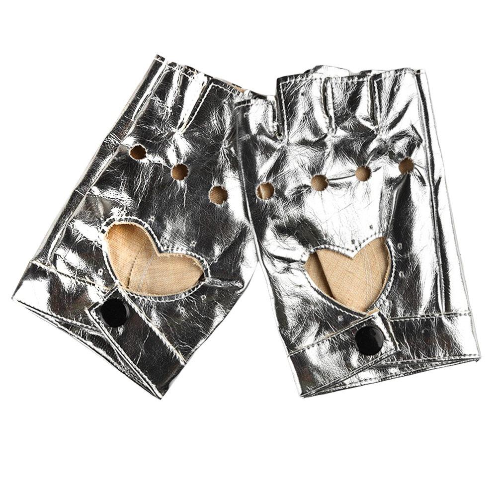New Fashion PU Leather Fingerless Dance Glove Gothic lolita Jazz Style Cosplay Mittens Cosplay Party Gloves