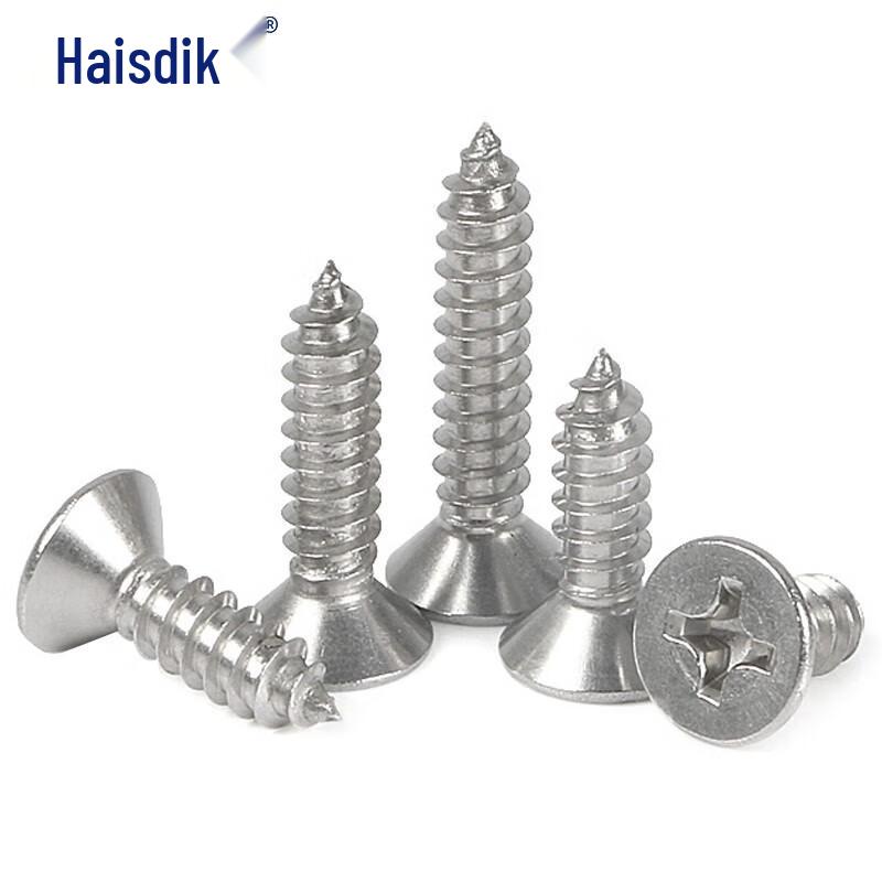 Hysdic 304 SS Phillips Flat Head Self-Tapping Screws
