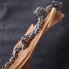 Gothic Stainless Steel Men's Dragon Head Chain Bracelets Vintage Chromme Bracelet Man Jewellery Gifts for Boyfriend Husband Him