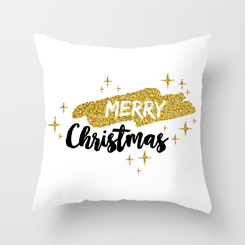 Christmas Golden Series Festive Decoration Pillowcase Home Sofa Car Pillow Cushion