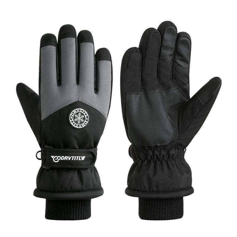 Simple Winter Ski Gloves Outdoor Sports Cycling Men and Women Same Style Warm Waterproof Windproof Touch Screen