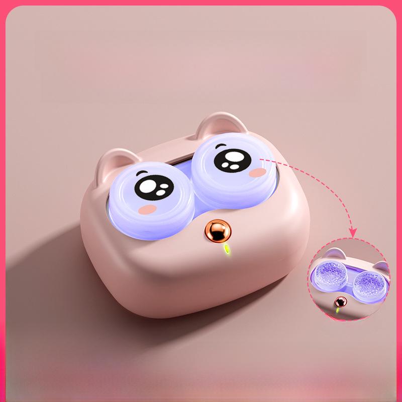 Electric Portable Cat-Themed Contact Lens Cleaner