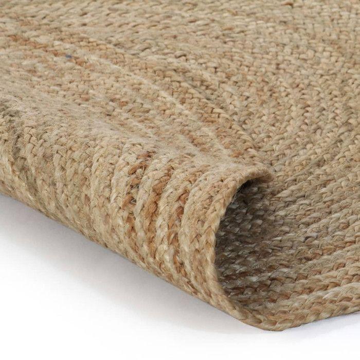 Tapis - vidaXL - Jute tressé - 120 cm - Rond - Naturel