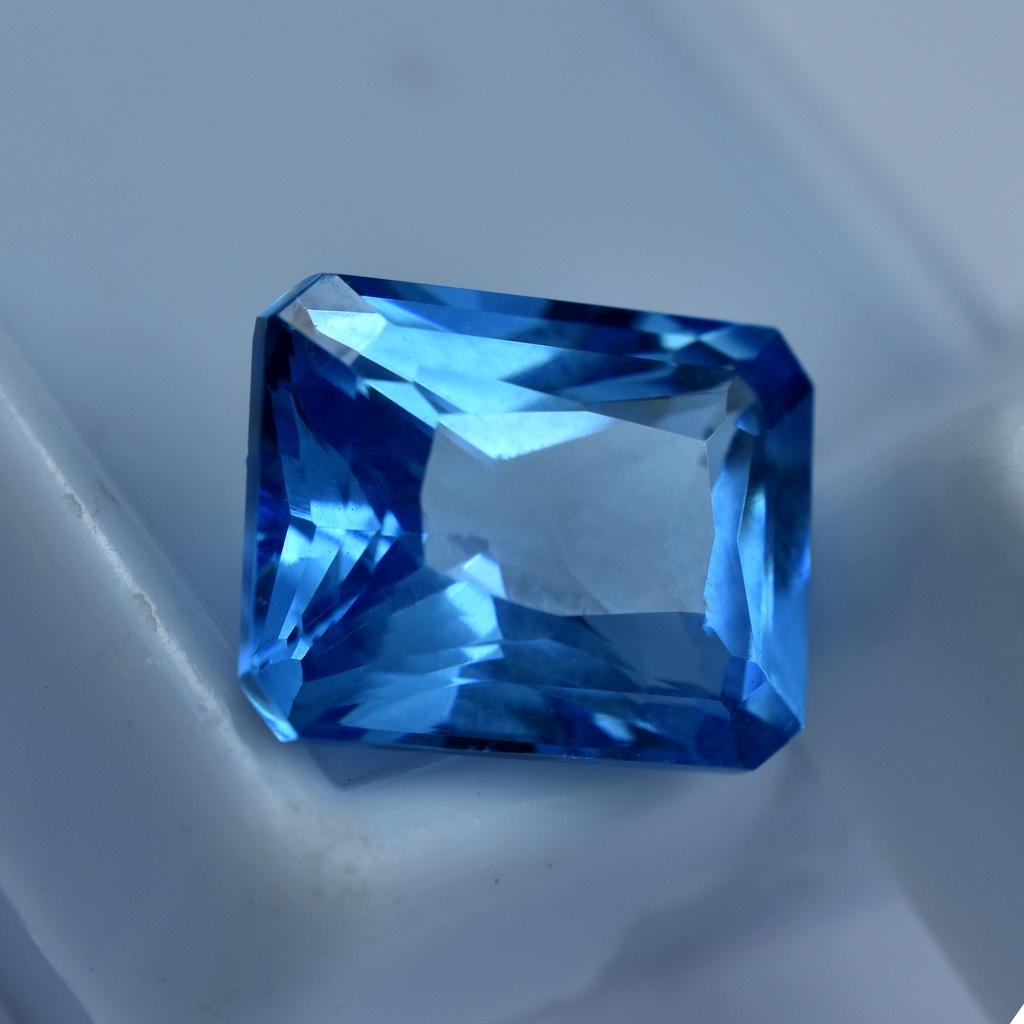 9.75 Ct Rare Sapphire CERTIFIED Loose Gemstone Natural Unique Blue Emerald Cut AR-582