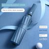 12-Rib Black Rubber Fully Automatic Folding Umbrella for Sun and Rain, Bulk Quantity, 70% off Sunshade Umbrellas with Logo Printing, Gift and