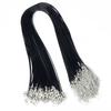 100pcs 1.5/2mm Leathers Adjustable Braided Rope Necklace Pendant Charm Findings Lobster Clasp String Cord Jewelry Making