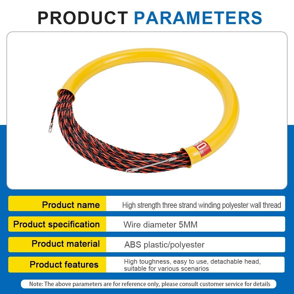 30/50M Electrician Threading Device Cable Wire Puller Duct Snake Rodder Conduit Fish Tape Reel Cable Installation Tool