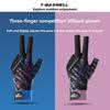 Billiards Gloves Show Three Fingers High Elasticity Breathable and Light Snooker Non-slip Left Hand Is Only for Men and Women
