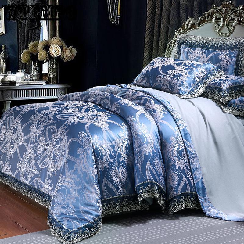 WTEMPO Brand Fashion European and American Cotton Jacquard 4pcs Bedding