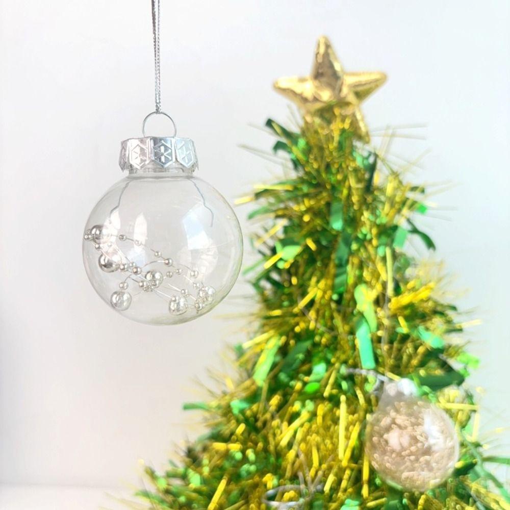 Round Clear Christmas Balls Pendant Shatterproof Xmas Tree Pendants Holiday Party Decorations