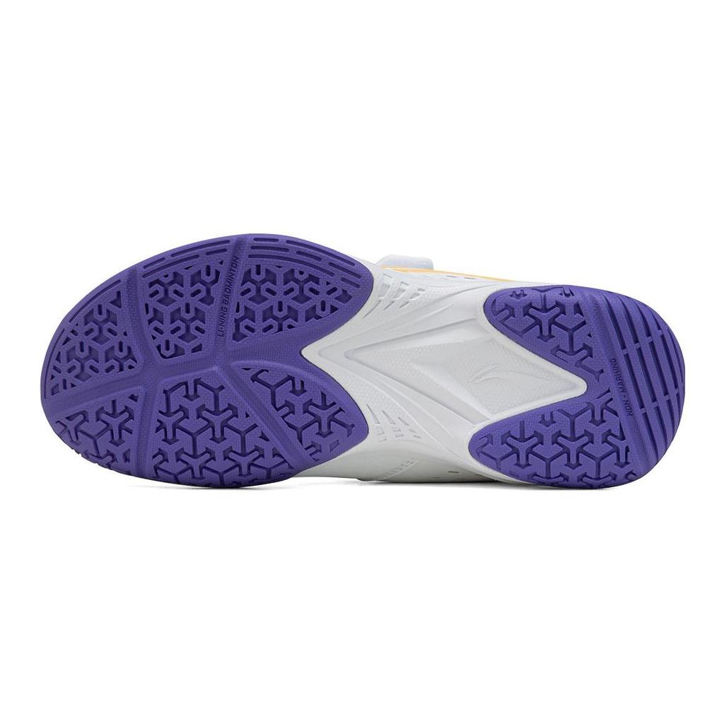 Li Ning All-Around King V Junior Durable Breathable Badminton Shoes Kids Shoes White Purple AYTT010-2