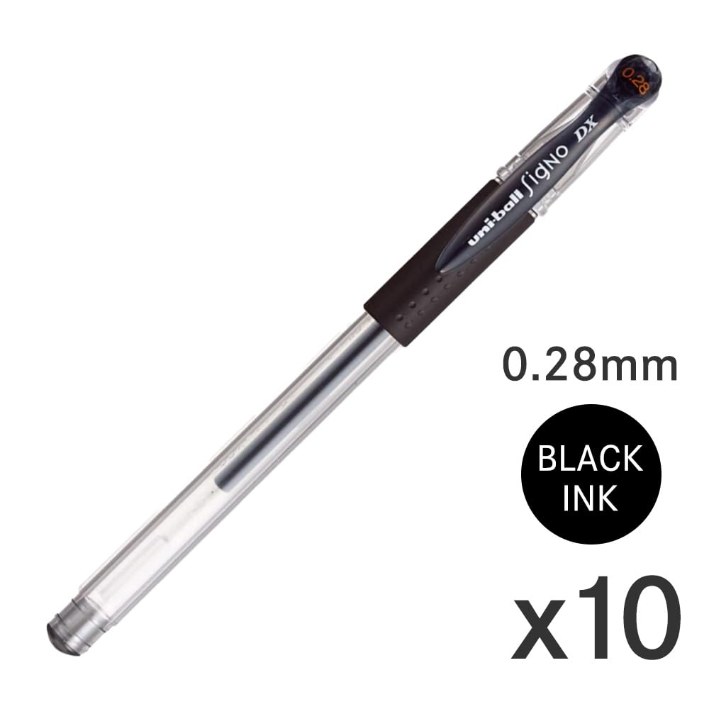 Mitsubishi Pencil Gel Ink Ballpoint 10 Pens Pen, Signo, 0.28mm, Black,