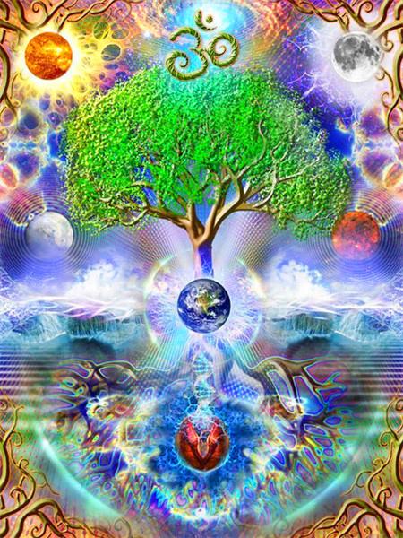 Diamond Painting Kit Tree Landscape Full Square/round Embroidery Mosaic Fantasy Landscape Home Decor