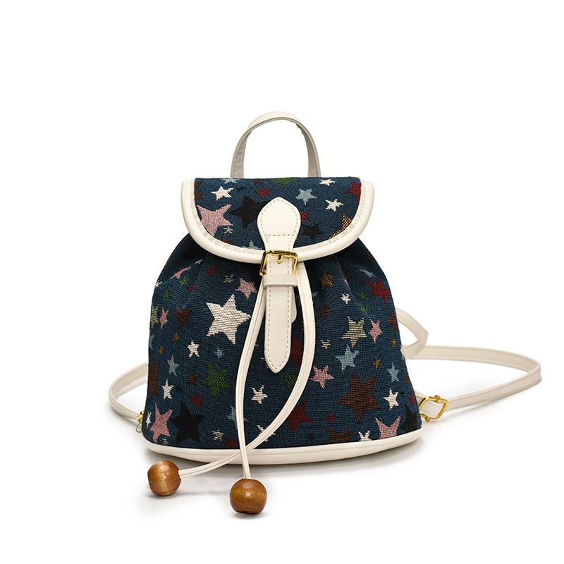 Bag 2025 new Korean version fashion printing casual commuting small schoolbag women's foreign style versatile travel backpack