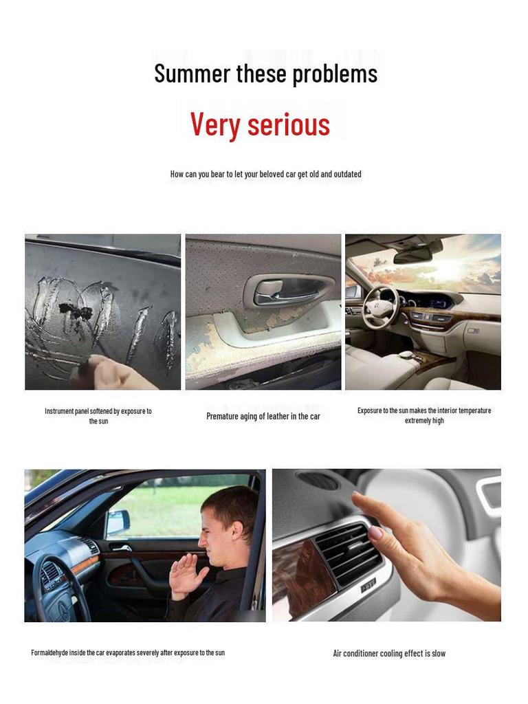 Car Front Windshield Sunshade - UV Protection and Heat Insulation