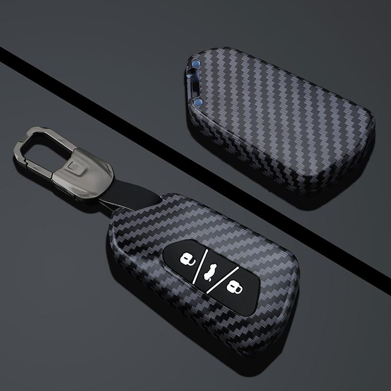 Carbon Fiber Car Key Case Cover For Vw Volkswagen Golf 8 Mk8 Cupra Skoda Octavia A8 Seat Leon Mk4 Kodiaq Seat Ateca Accessories