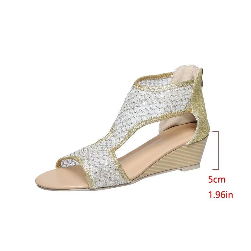 Fashion Wedges Shoes for Women 2024 Summer Comfortable and Breathable Women's Roman Sandals Casual Fashion Gladiator Sandals Zapatos