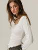 MOIFAIRE Signature Heart Neck T-Shirt / White