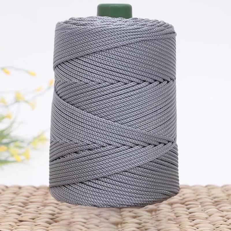 Summer Crochet Yarn Ice Rope 3mm Thread for Hand Knitting Bag Sun Hats Shoes Woven DIY Hook Cushion Silk Medium Thick about 200m