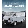 1/18 UAZ Traveler Alloy Van Car Model Diecasts Metal Off-road Vehicles Car Model Simulation Sound Light Collection Kids Toy Gift