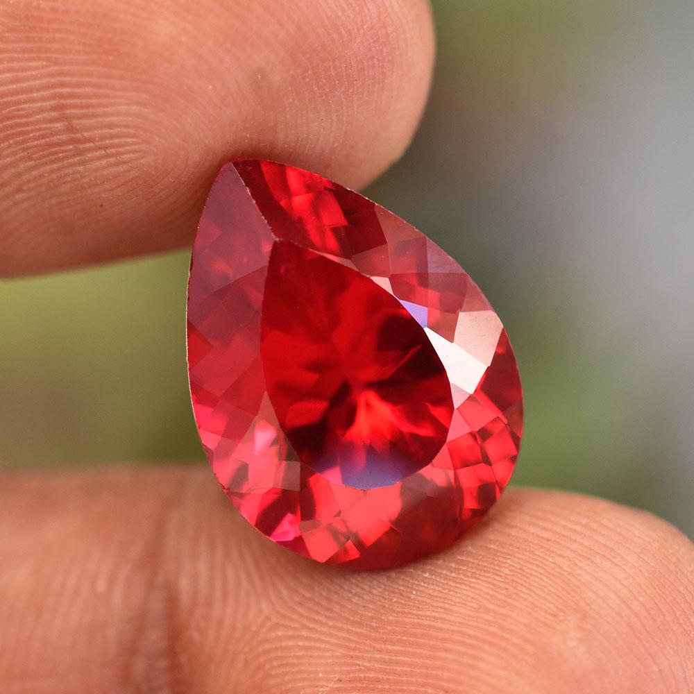 Natural Red Ruby Loose Gemstone Quality 15 ct Pear Cut for Jewelry Making and Gem Collections