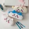 New Chikawas Pencil Case Hachiware Usagi Pencil Case Ins Japanese Cute Plush Stationery Bag Desktop Large Capacity Pencil Case