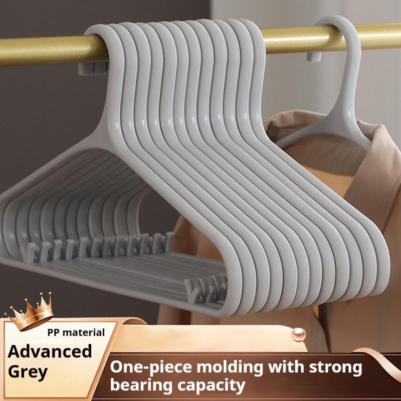Thick Non-trace Plastic Coat Hanger Solid Clothes Hanging Wholesale High-light Clothing Store Household Non-slip Clothes Brace