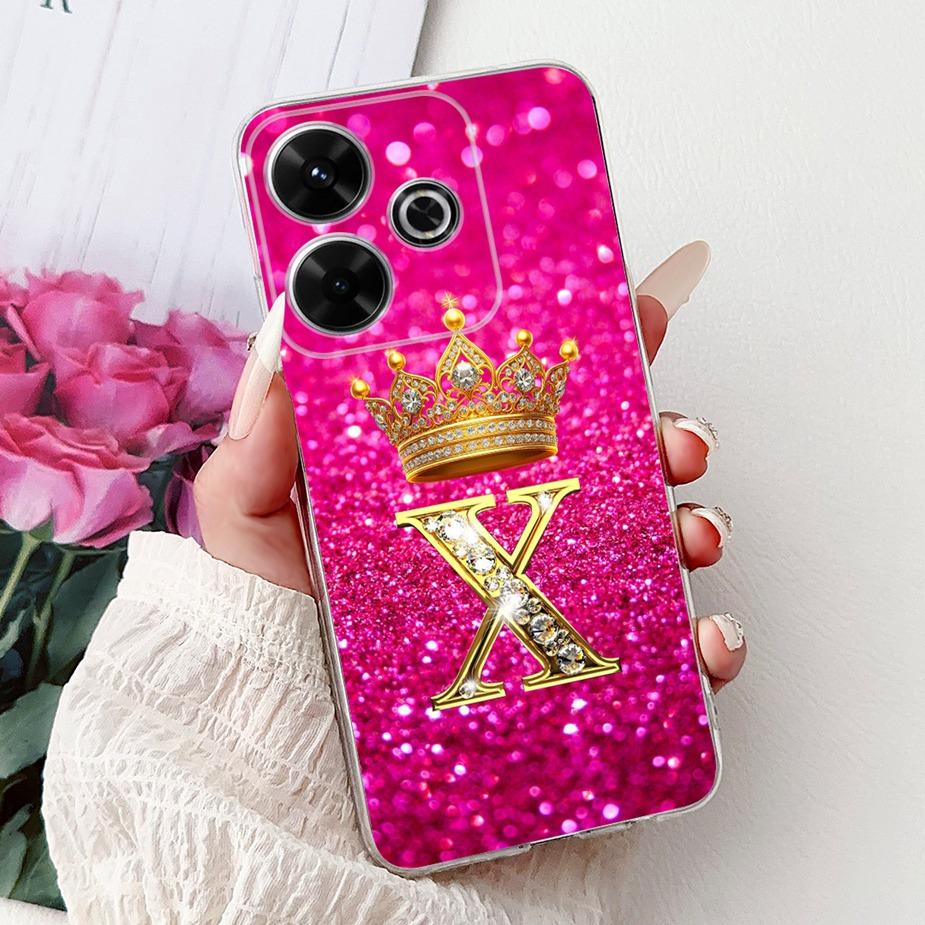 For Xiaomi Redmi 13 Case New Letters Cover 6.79'' Clear Silicone Soft TPU Phone Case For Xiaomi Redmi 13 Redmi13 Back Cover Bags