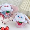 Cute Cute Apron Long Ears Rabbit Cartoon Doll Bag Grab Machine Doll Pendant Keychain Plush Doll