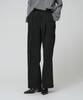 MUSEE [Essentiel] Arch Minimal Wool-Blend Semi-Wide Pants_Black