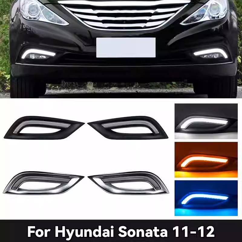 Sonata 8-го покоління 11-12 Денні ходові вогні з динамічними покажчиками поворотів для сучасного вигляду