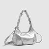 Silver Handbags Female 2025 New Special-Interest Design Crossbody Chain Bag High Sense Work Commute Small Carrying Bag