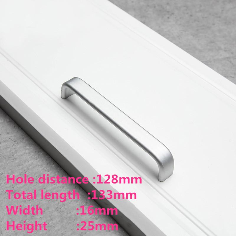European Oxidation Matte Cabinet Handles Aluminum Alloy Door Knobs  Holder Case Box Puller Kitchen Cabinet Pulls Drawer Pulls