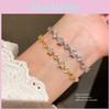 Star Jewelry Star Shape Zircon Bracelet With Gold Finish For Women Gift Ideas