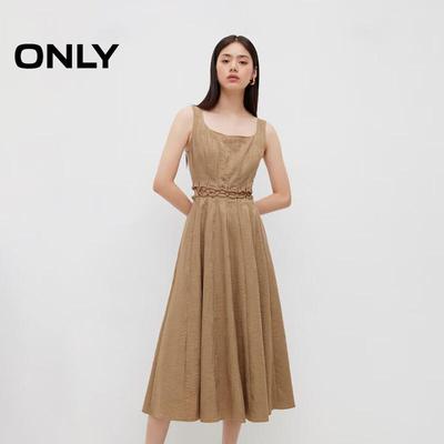 Women's Commuter Style U-Neck Midi Cami Dress
