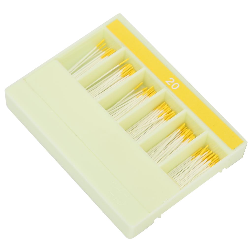 200pcs Dental Absorbent Paper Points Root Canal Absorbent Paper Points Dental Tool20# Yellow