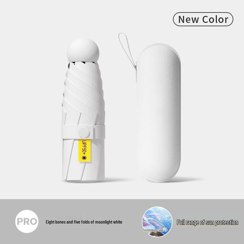 Mini Five-Fold UV Protection Sunscreen Umbrella: Portable and Dual-Use for Sun and Rain, Women's Sunshade Umbrella