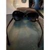 Used CHANEL Sunglasses black here mark with case