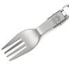Half Polished Titanium Folding Spork Lightweight Foldable Camping Fork Spoon Portable Travel Kit Camping Supplies Hiking Picnic