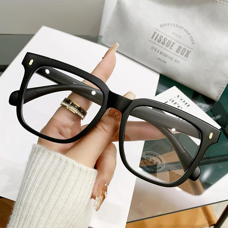 

30100 Trendy Tr90 Large-Frame Anti-Blue Glasses, The Same Plain Square, Myopia Glasses