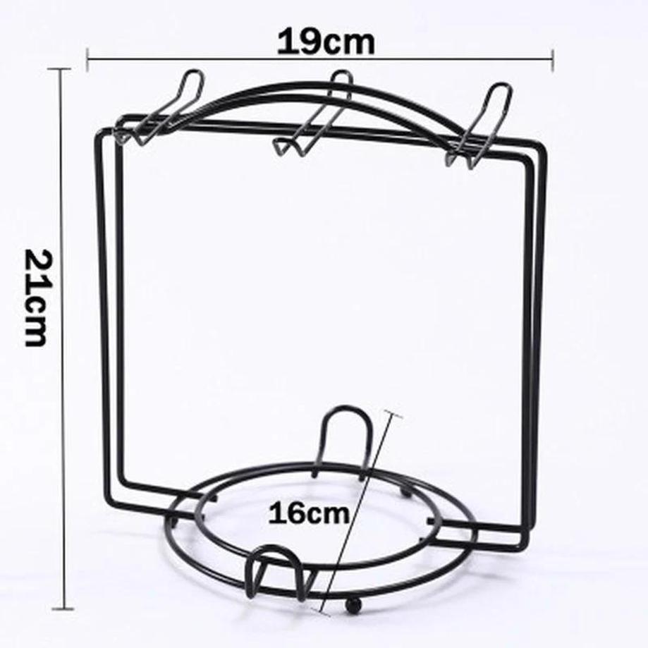 1 Pcs Coffee Cup Holder Hanging Partition Cup Holder Storage Rack Iron Cup Shelf Stand For Kitchen Counter Steel Display Stand