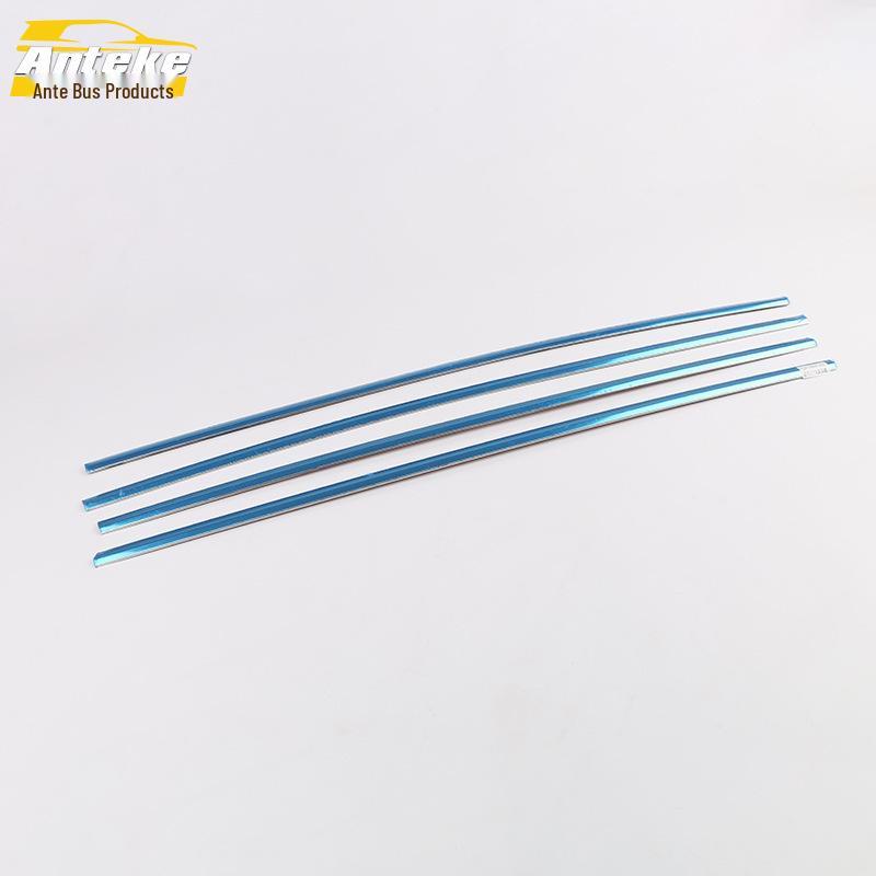 

Compatible 2019 Trac window trim kit: stainless steel anti-scratch strips for body and glass modification.
