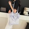 Lotus Leaf Edge Floral Cloth Bag Women's Bag New Trend Tote Bag Large Capacity Bag