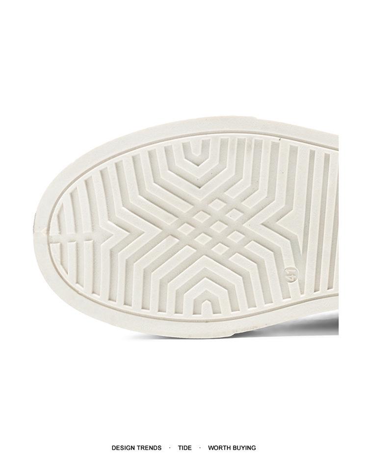 Men's Summer Breathable Canvas Sneakers - Trendy Thick-Soled White Casual Skate Shoes